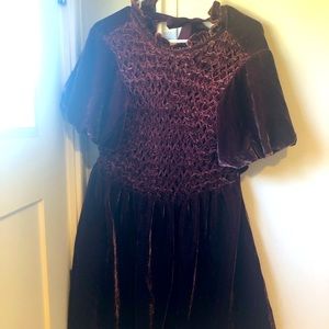 Chocolate Free People Velvet Backless Dress